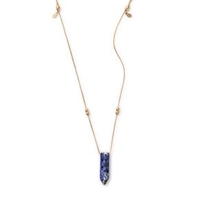 Alex and Ani Sodalite adjustable necklace Gold